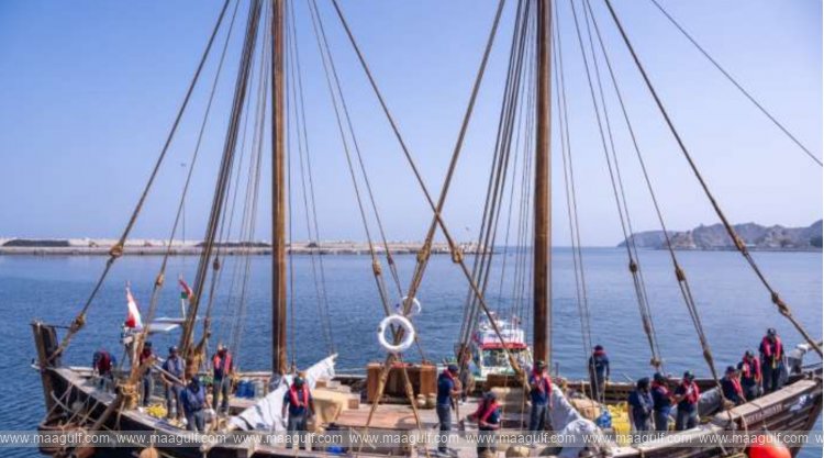 Flagging Off ceremony of INSV Kaundinya from Muscat